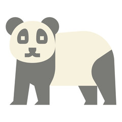panda flat icon