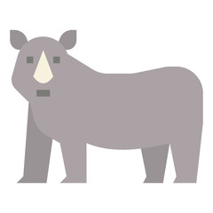 rhino flat icon