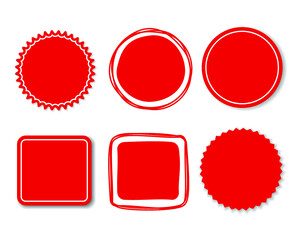 Collection red stickers with an inscription sale