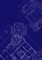 Floor plan designed building on the drawing.