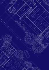 Floor plan designed building on the drawing.