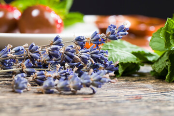 lavender, mint, strawberry and chocolate