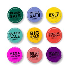 Set of premium quality labels. Modern vector illustration labels for shopping, e-commerce, product promotion, social media stickers, discount, sale promo marketing.