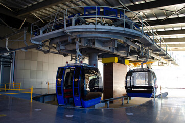 Mount Babadag and the new funicular , Oludeniz beach, Turkey