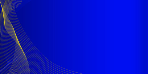abstract blue wavy background with gold line wave, can be used for banner sale, wallpaper, for, brochure, landing page.