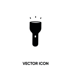 Flashlight vector icon . Modern, simple flat vector illustration for website or mobile app.Light symbol, logo illustration. Pixel perfect vector graphics	