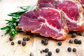 meat products and rosemary