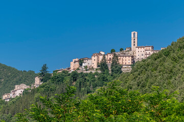 Panoramic view of Cerreto di Spoleto, Perugia, Umbria, Italy