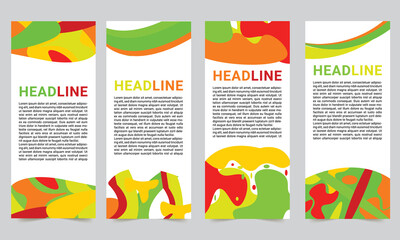 colorful banner set of abstract backgrounds. Abstract vector template design. Collection banner design. brochure, Web sites, page, leaflet. Sports banners.