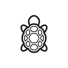 Fototapeta premium Tortoise icon. Vector isolated funny turtle pictogram on white background