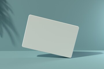 Blank card with tropical plant shadow