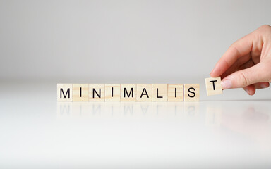 Minimalist - napis z drewnianych literek 