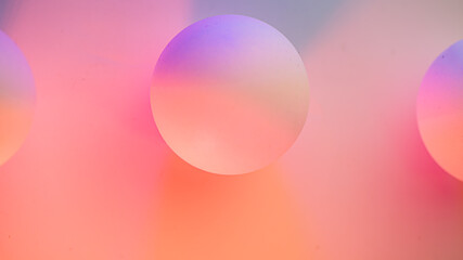 white ball lies on a pink background, abstract background.