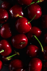 Fototapeta na wymiar Macro of Fresh cherries