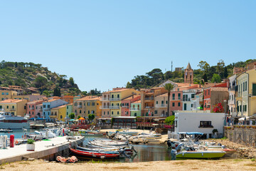 The village of isola del giglio