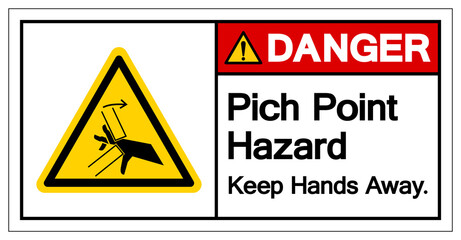 Danger Pich Point Hazard Keep Hands Away Symbol Sign, Vector Illustration, Isolate On White Background Label .EPS10