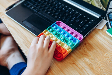 Rainbow Pop It Bubble Sensory Fidget Toys