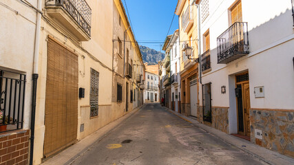 Fototapeta na wymiar streets of Gaianes, in the province of Alicante, Spain.