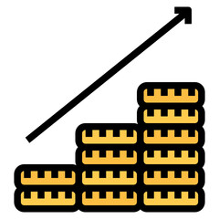 coin Color line icon