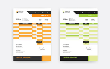 Abstract Minimal business invoice template design, Professional corporate invoice template
