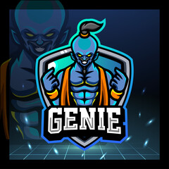 Genie mascot. esport logo design
