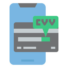 cvv flat icon