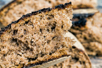 dark bread with a crisp crust