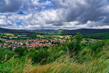 Obraz premium Wolfshagen im Harz Panoramablick