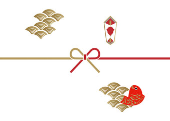 和柄のギフト用包装紙のデザイン
プレゼント用の装飾。
御祝いの為の熨斗紙。