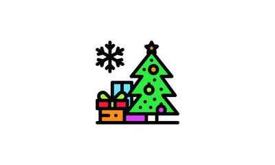 christmas tree silhouette various