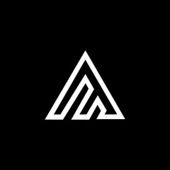 Modern Letter Initial Am Monogram Logo.