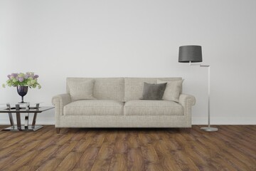 Modern interior design. 3D illustration