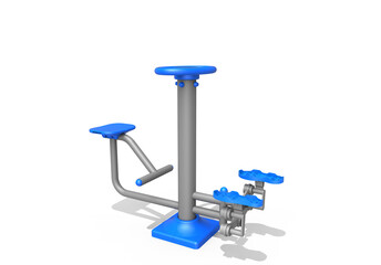 3d realistic fitness step and waist stretching tool isolated on white background