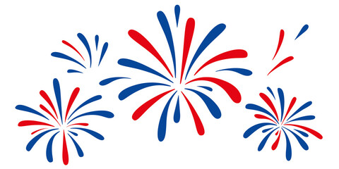 ICÔNE FEU D'ARTIFICE BLEU ROUGE