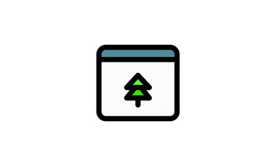 Christmas Tree Vector Silhouette