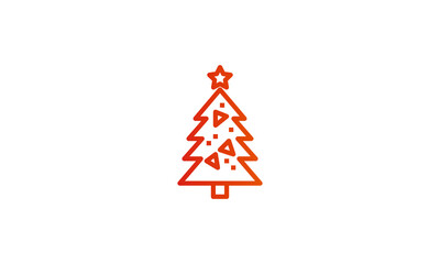 Christmas Tree Vector Silhouette
