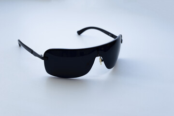black sunglasses on white background