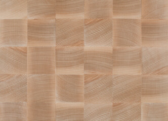 Wooden floor made from end grain. End wood. Wood mosaic surface. End Grain. Face Grain. Holzboden aus Stirnholz, Holzwürfel. Holz Mosaik Oberfläche.	