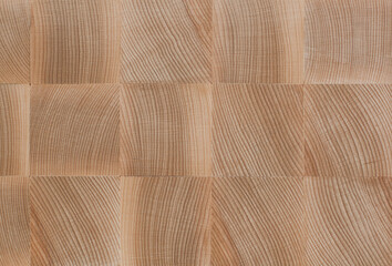 Wooden floor made from end grain. End wood. Wood mosaic surface. End Grain. Face Grain. Holzboden aus Stirnholz, Holzwürfel. Holz Mosaik Oberfläche.	
