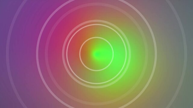 Loop with colorful abstract radiating spiral. Animation with circles. Material for background.