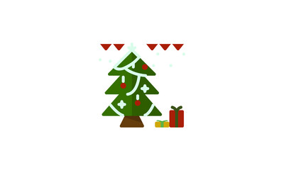 Christmas Tree Vector Silhouette