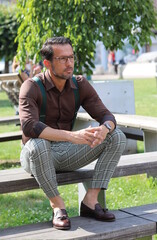 Fototapeta premium A HAVING MAN AFTER FORTY