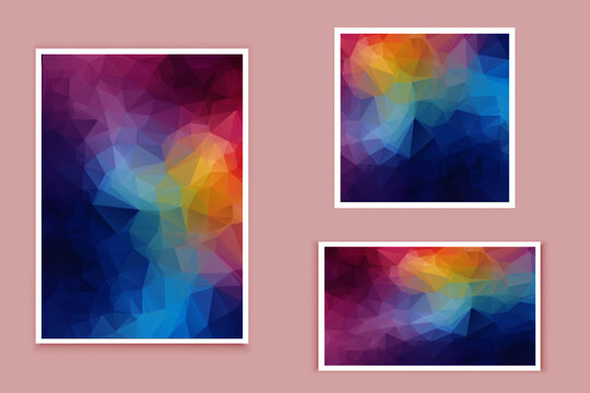abstract textured polygonal background vector. Blurry triangle design. The pattern can be used for the background. © Design Store