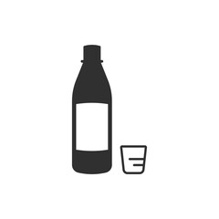 Syrup bottle icon.Vector illustration isolated on white background.