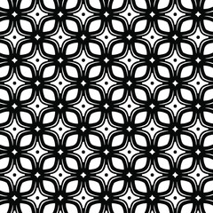  floral seamless pattern background.Geometric ornament for wallpapers and backgrounds. Black and white pattern. 