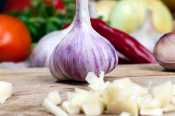 garlic during cooking
