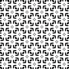 floral seamless pattern background.Geometric ornament for wallpapers and backgrounds. Black and white pattern. 