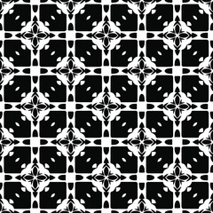 floral seamless pattern background.Geometric ornament for wallpapers and backgrounds. Black and white 

pattern. 
