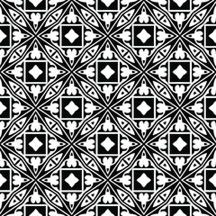 floral seamless pattern background.Geometric ornament for wallpapers and backgrounds. Black and white 

pattern. 
