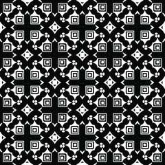 floral seamless pattern background.Geometric ornament for wallpapers and backgrounds. Black and white 

pattern. 
